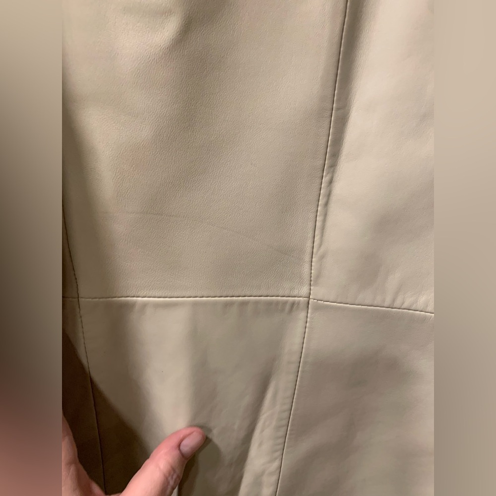 Nordstrom Womens Lamb Skin Leather Cream Everyday Blazer 🌴 - Picture 12 of 16